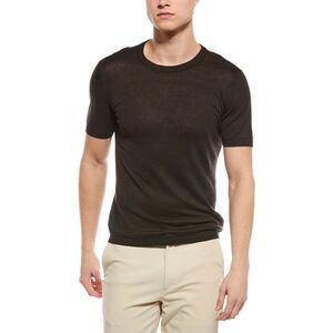 Onia Mens Linen Knit T-Shirt, Black